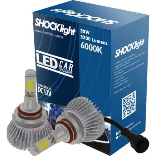 Lâmpada Led Headlight HB4 - 6000K 12V 35W - SLL-19006 - ShockLight