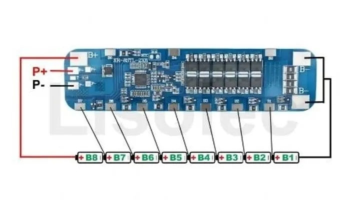 Placa Bms 8s 30a 18650 Com Balanceamento Arduino Automação COD-AM532 