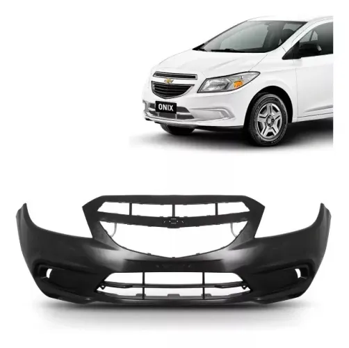 Parachoque Dianteiro Onix Prisma Ls Joy 2013 a 2016 - Preto Liso - R2A