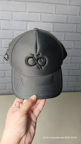 Boné Santo Pedal Trucker Cinza Claro Aba Curva Snapback Unissex