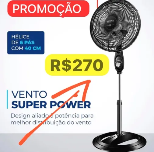 Novo Ventilador Coluna 40cm Pedestal Mondial