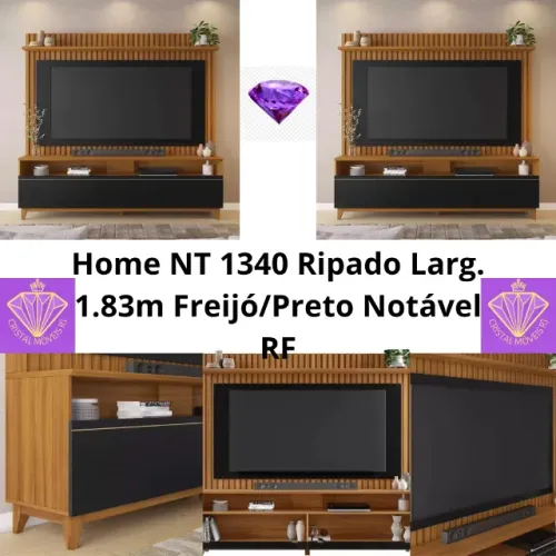 Home NT 1340 Ripado Larg. 1.83m Freijó/Preto Notável RF