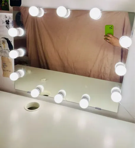 Kit luz led para camarim 10 lâmpadas autocolantes 