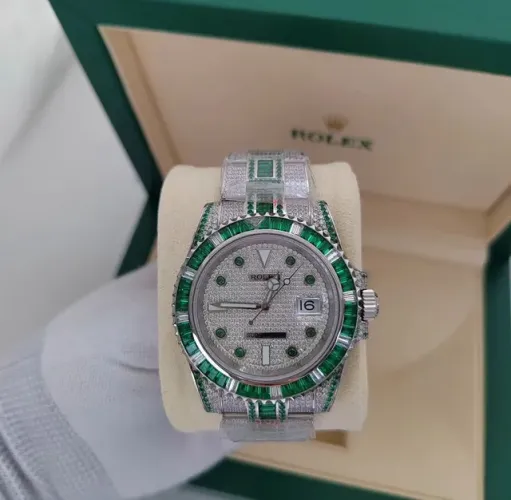 Relogio Rolex Submariner Cravejado Clone Eta