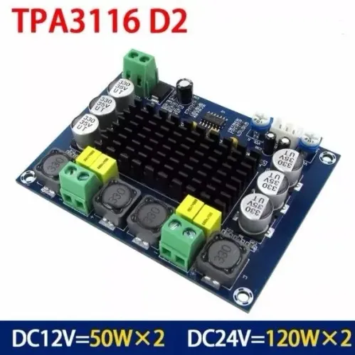 Amplificador 2.0 Modulo 120+120 240w Rms Potencia     Arduino Automação COD-AM189 