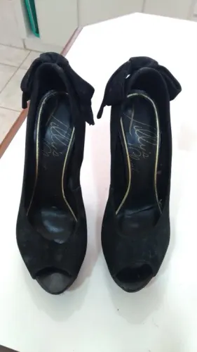 Sandália Salto Alto Lilly's Closet, Preta, 35