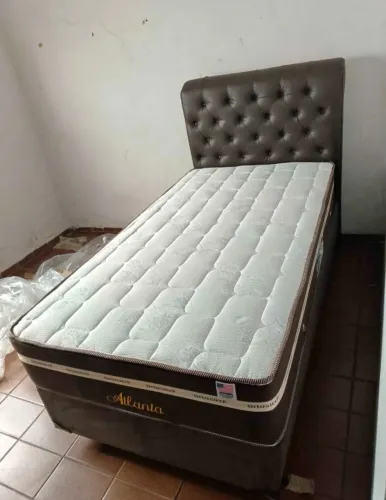 Cama box colchão e base