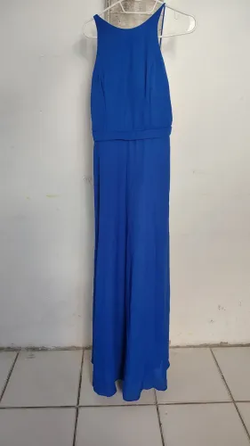 Vestido longo azul