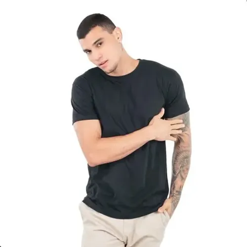 Camiseta masculina 100% algodão fio 30.1