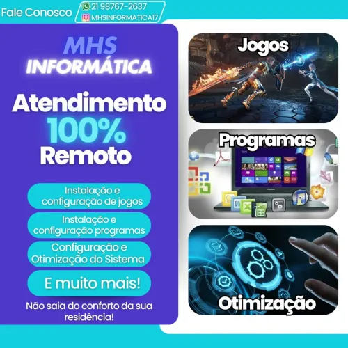 Informática Suporte Remoto  / Programas,jogos,sistemas configurações etc.