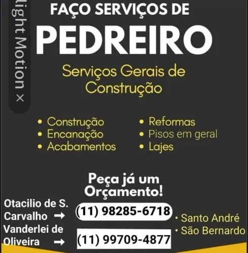 Faço Serviços de Reformas (Pedreiro).