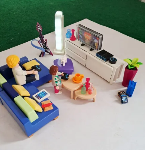 Playmobil Sala de Estar Moderna TV 08 Configurações de Imagens 