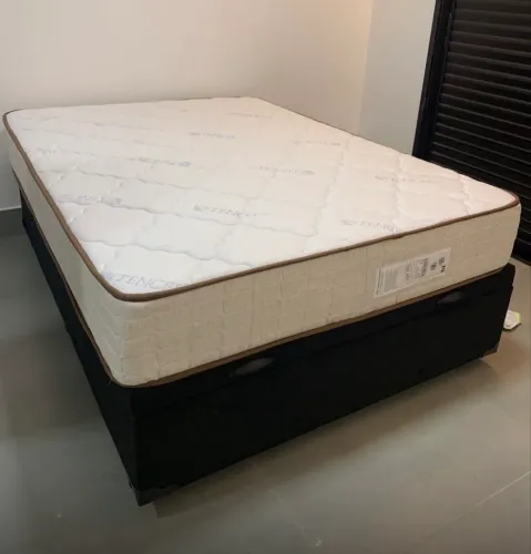 Cama Box Casal + Colchão 24cm Molas Ensacadas NOVO