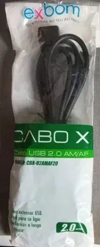 Cabo extensor USB2.0 de 2 metros.
