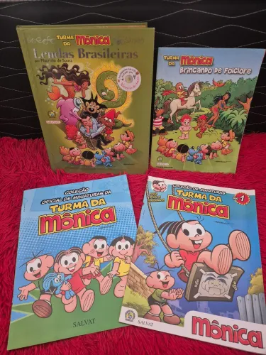 Livro Lendas Brasileiras + revistas Turma da Mônica