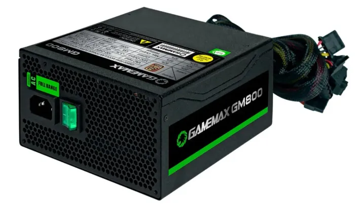 Fonte Gamemax Gamer ATX, 800W, 80 Plus Bronze, Semi-Modular, PFC Ativo, Preta - GM800