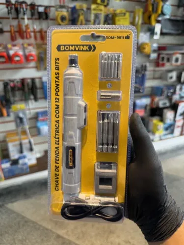 Chave De Fenda Eletríca Recarregável Parafusadeira 12 Bits