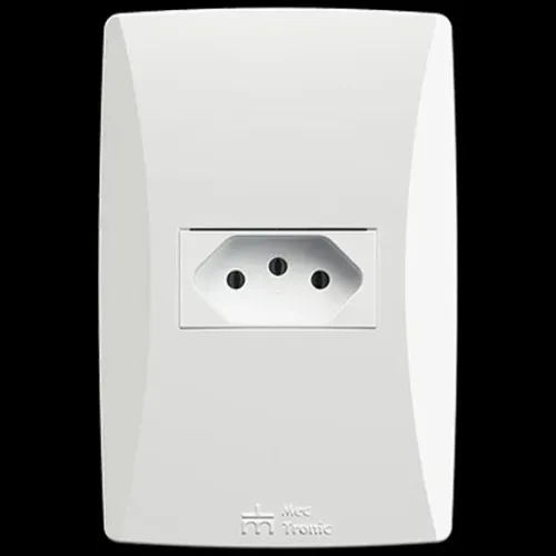 Tomada 3 pinos 10A branco - 39028 (Honestidade e Qualidade Distribuidora JK Eletrônicos)