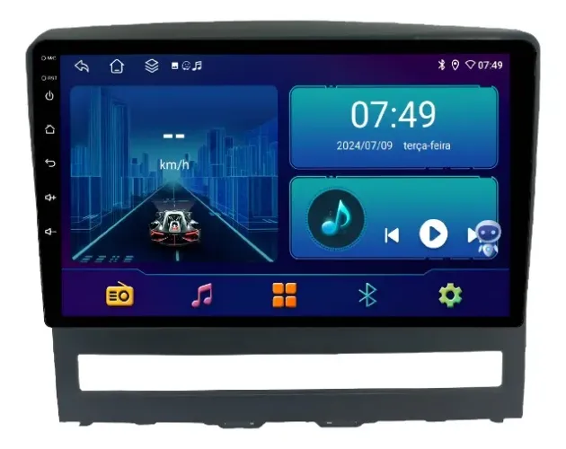 Multimidia Fiat Idea 07/12 9p Android Carplay 2/32gb - Preto
