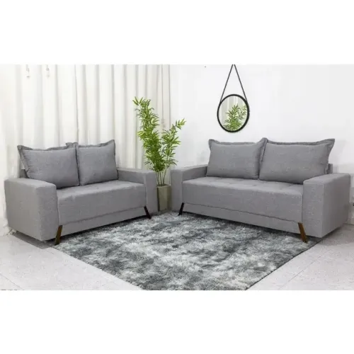 Conjunto de sofá 8100 Tecido linho - FRETE GRATIS - ENTREGA HOJEEE !!