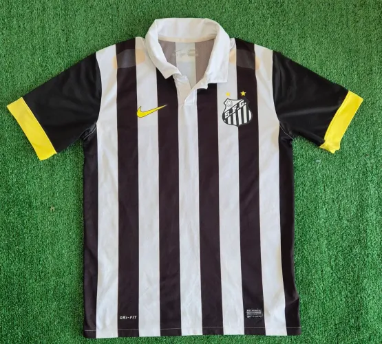 Camisa Santos listrada 13/14 Modelo Jogador - Tamanho M.