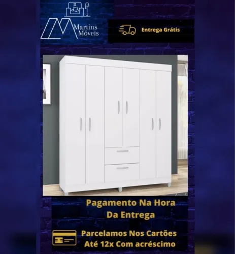 GRANDE PROMOÇÃO*GUARDA ROUPA 6 PORTAS NOVO ENTREGA GRÁTIS ACEITA CARTÃO a!