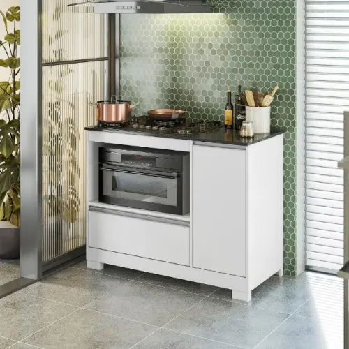 Balcão CookTop NT 3050 5 Bocas Branco Frete Grátis - Até 12x S/ Juros