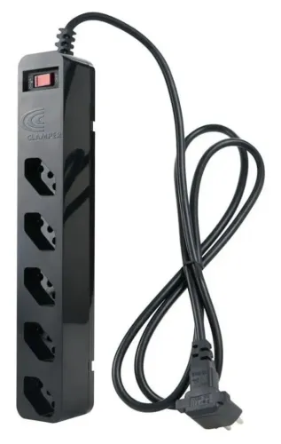 Clamper Régua Protetor Contra Surto DPS e Filtro de Linha Energia 5 Pteto