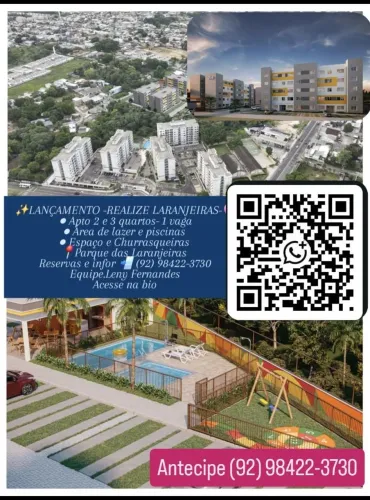 REALIZE LARANJEIRAS -LANÇAMENTO 2 e 3 quartos | Parque das Laranjeiras o