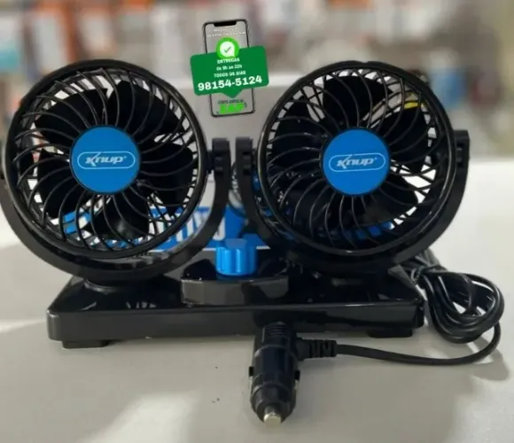 Ventilador Automotivo 12v para Painel - Marca B-Max - Modelo Universal com Ângulo 360°