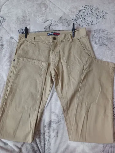 Calça Sarja Bege Tommy Hilfiger Clássica
