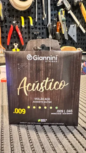 Encordoamento Giannini 009 para violão de aço cordas