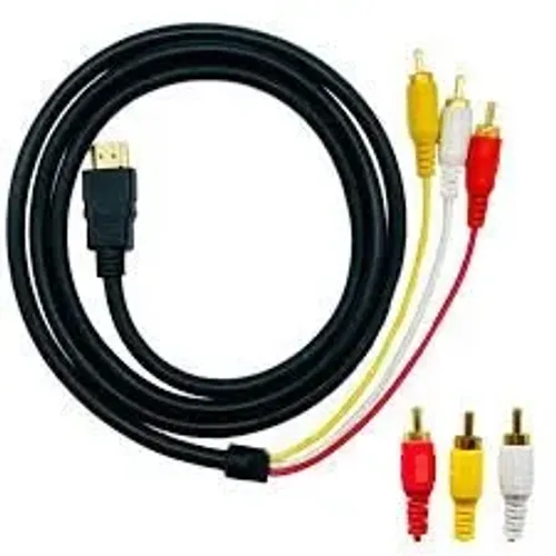 Cabo Adaptador Hdmi Para 3rca 1,5m Áudio E Vídeo Av