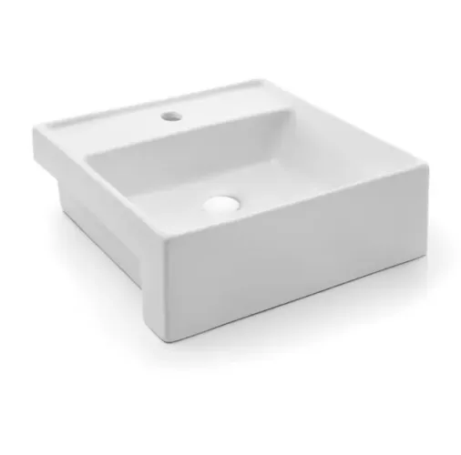 Cuba Louça Semi Encaixe Porcelana Branca Novo Apoio Banheiro! 41CM X 41 CM