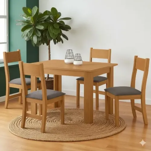 (PAGA SOMENTE NA ENTREGA) Mesa de Jantar Palace com Cadeiras Brisa Grafite