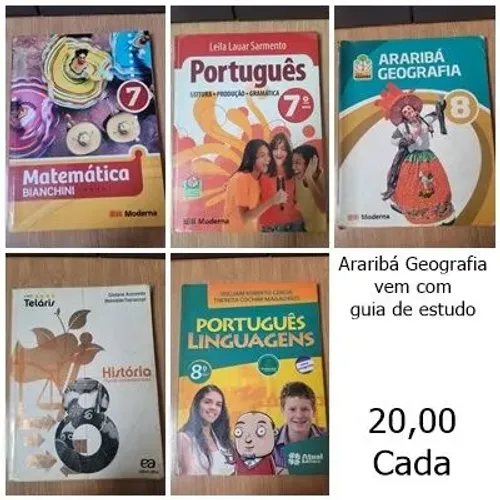 Livros escolares do 7º e 8º ano - R$ 20 cada