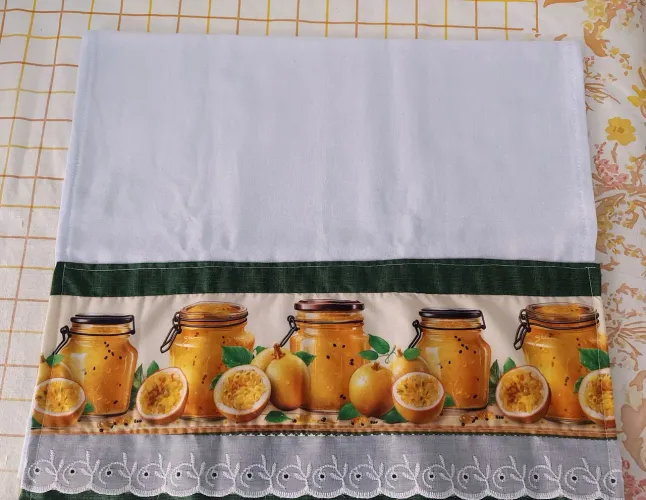 Pano de Prato com estampa de frutas