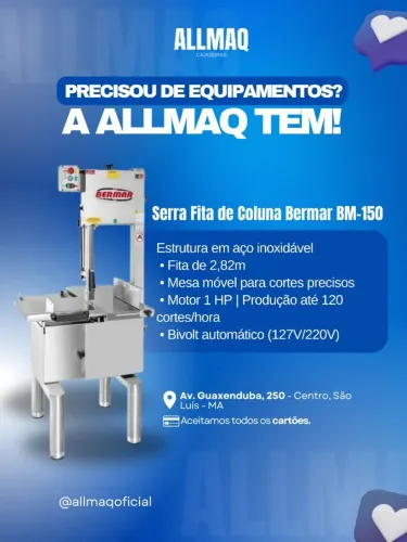 Serra Fita de Coluna  Inox 2,82 BERMAR  Bm150