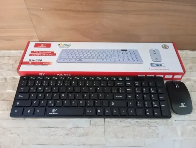 Kit Teclado + Mouse Sem Fio Wireless 2.4ghz 3200dpi Óptico