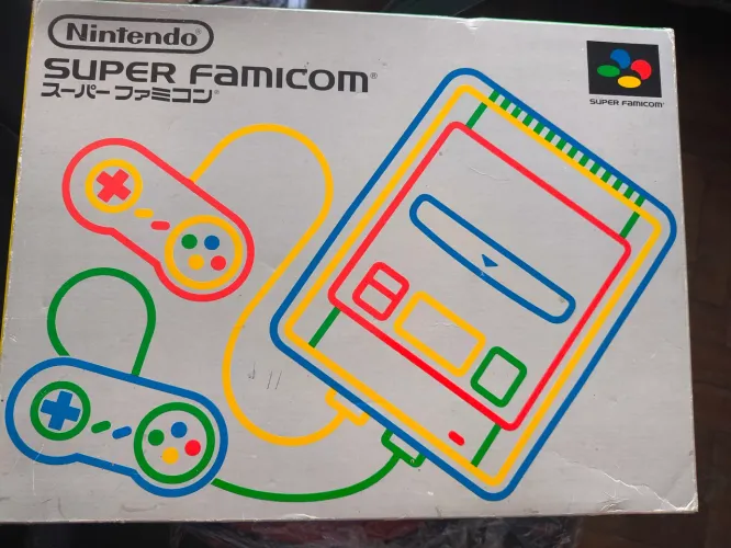 Somente venda Console Super Nintendo Famicom caixa completo com cabo RF Original