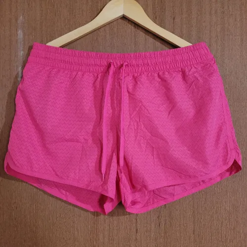 Short feminino pink com elástico e amarração - Tamanho G - Novo