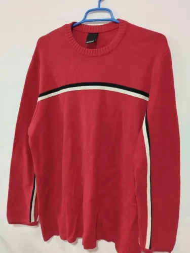 Suéter / CASACO OSKLEN vermelho com faixas
