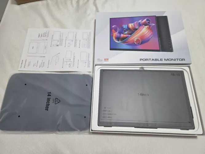Monitor Portátil Vchance 14" Full HD IPS 16:10 - Para Laptop, PS5, Nintendo switch, Dex