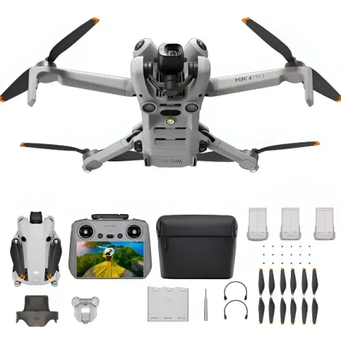 Drone Dji Mini 4 Pro 4k Fly More Combo 3 Baterias (DJI RC2)