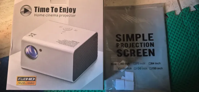 Projetor de cinema Led 4K com tela 4K