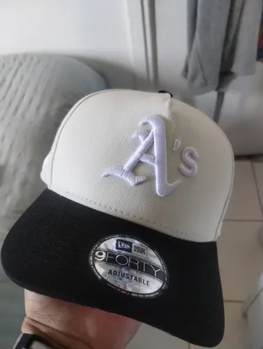 Boné new era Athletics Oakland creme original