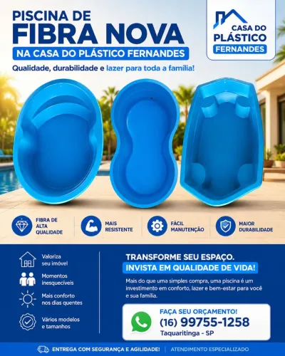 Piscina de fibra nova