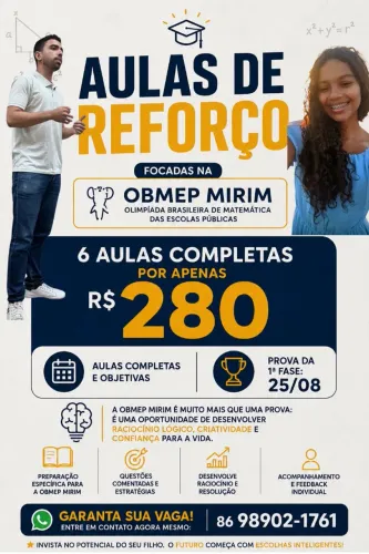 Aulas de reforço 