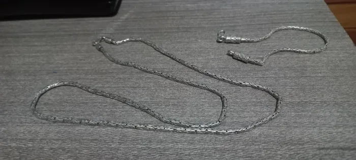 ? Conjunto Prata 925 Maciça 34g - Cordão 60cm + Pulseira 20cm | Luxo e Estilo ?