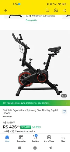 Vendo Bicicleta Ergométrica ( leia descrição)